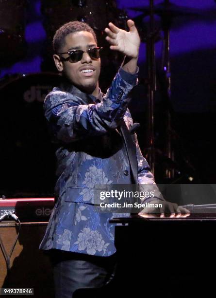 Musician Matthew Whitaker attends the 16th Annual A Great Night In Harlem Gala at The Apollo Theater on April 20, 2018 in New York City.