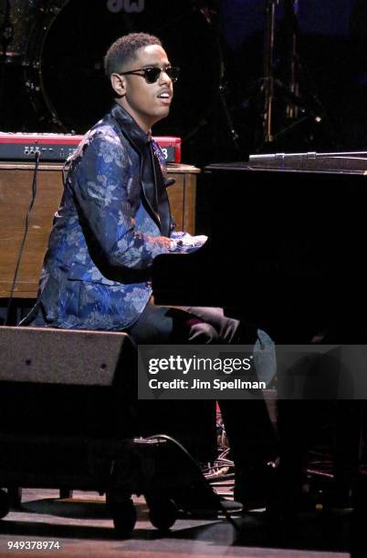 Musician Matthew Whitaker attends the 16th Annual A Great Night In Harlem Gala at The Apollo Theater on April 20, 2018 in New York City.