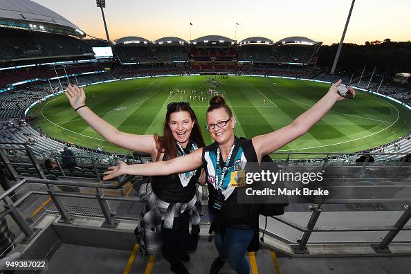 Port Supporters Port supporters in the Fos Williams stand before the round five AFL ...
