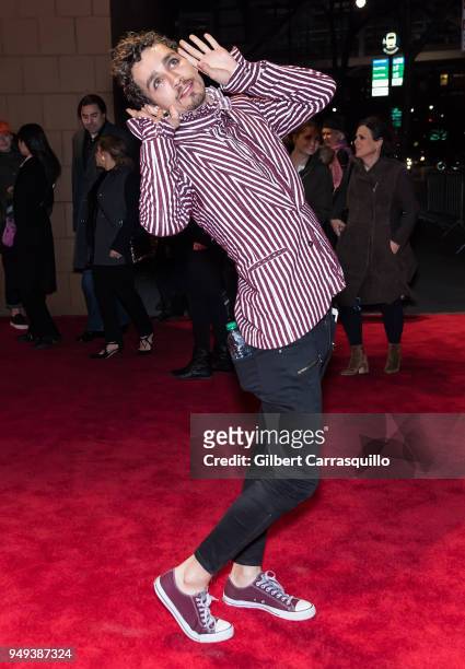 Actor Robert Sheehan arriving to the National Geographic premiere screening of 'Genius: Picasso' during the 2018 Tribeca Film Festival at BMCC...