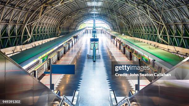 singapore, smrt tuas link ew33 station - ew stock pictures, royalty-free photos & images