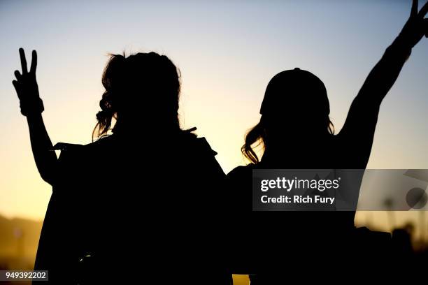 Festivalgoers during the 2018 Coachella Valley Music And Arts Festival at the Empire Polo Field on April 20, 2018 in Indio, California.