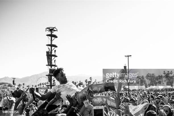 SuperDuperKyle performs onstage during the 2018 Coachella Valley Music And Arts Festival at the Empire Polo Field on April 20, 2018 in Indio,...