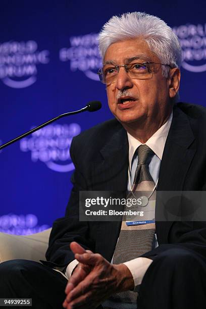 Azim W Azim Premji, chairman and managing director of Wipro Ltd., speaks ...