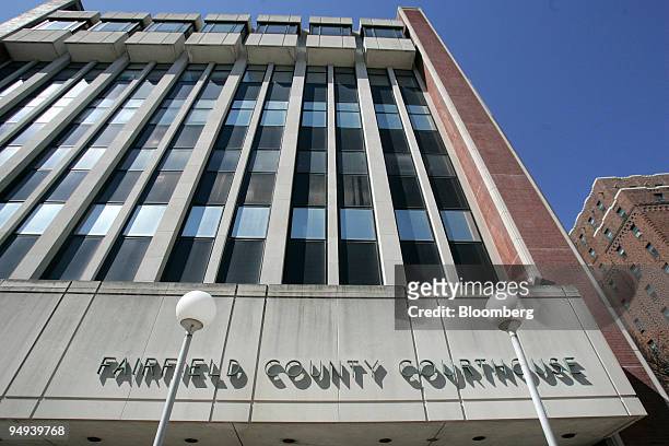 The Fairfield County Courthouse stands in Bridgeport, Connecticut, U.S., on Monday, April 13, 2009. Fairfield Greenwich Group were among the...