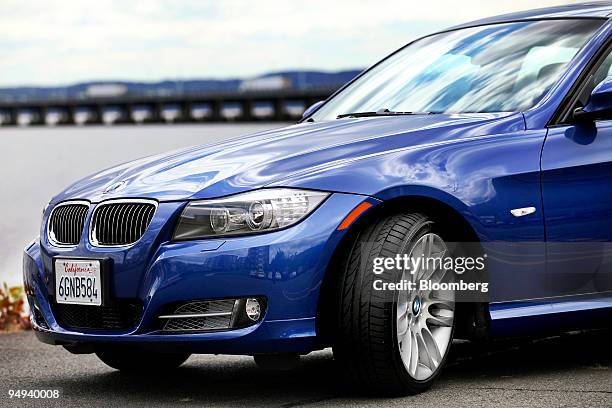 The 2009 BMW 335d is photographed in front a span of the Tappan Zee Bridge near Nyack, New York, U.S., on Thursday, April 23, 2009. The sedan, which...