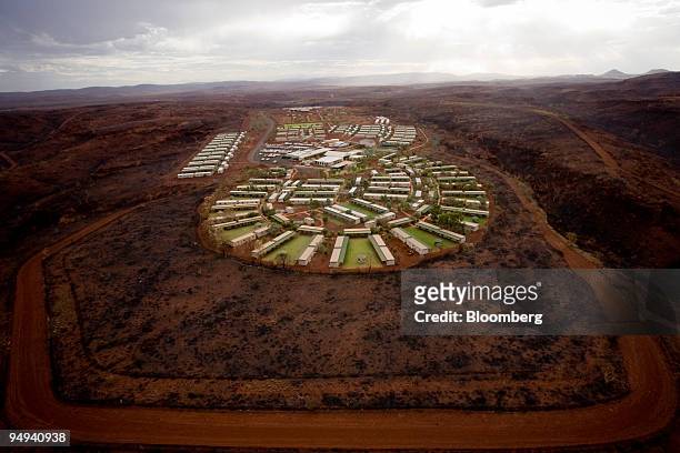 The mining camp at Rio Tinto Group's Yandi mine is seen in Western Australia, on Tuesday, Jan. 20, 2009. Rio Tinto Group, the mining company that...
