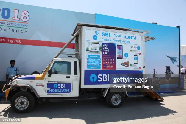 Typically Indian solution a mobile automated teller machine , this machine mounted on a car dispenses cash in remote places. Indian armed forces air...