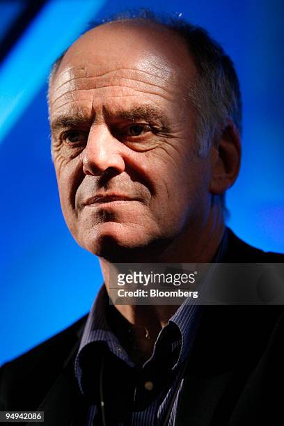 David Nabarro, senior coordinator for avian and pandemic influenza for the United Nations , listens during a session on day one of the World Economic...