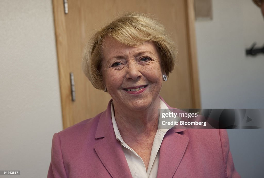 Vigdis Finnbogadottir, a former president of Iceland, arrives to cast ...