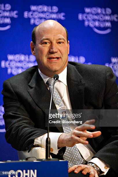 Gary D. Cohn, president and co-chief operating officer of Goldman Sachs Group Inc., speaks during a session on day two of the World Economic Forum in...