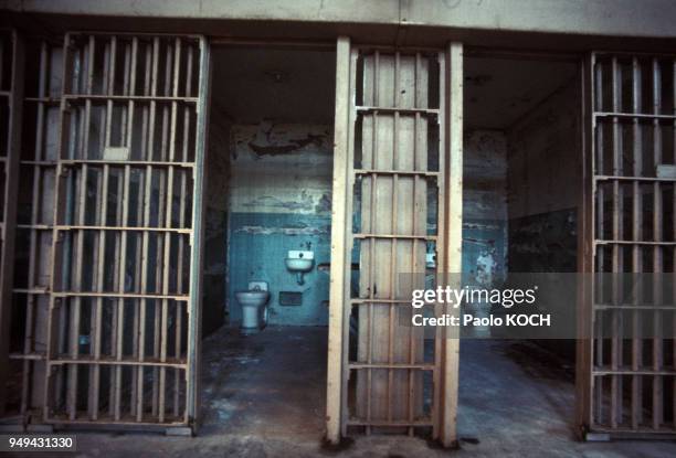 Cellules de la prison d'Alcatraz, à San Francisco, en Californie, aux Etats-Unis.