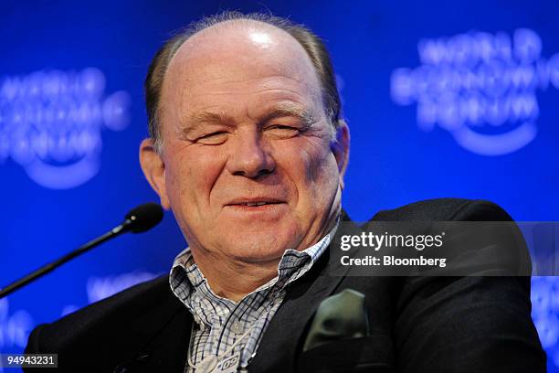 Walter B. Kielholz, chairman of Credit Suisse Group AG, speaks during a session on day three of the World Economic Forum in Davos, Switzerland, on...