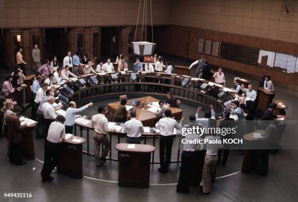 Enchères au stock-exchange de la bourse de Zurich, Suisse.