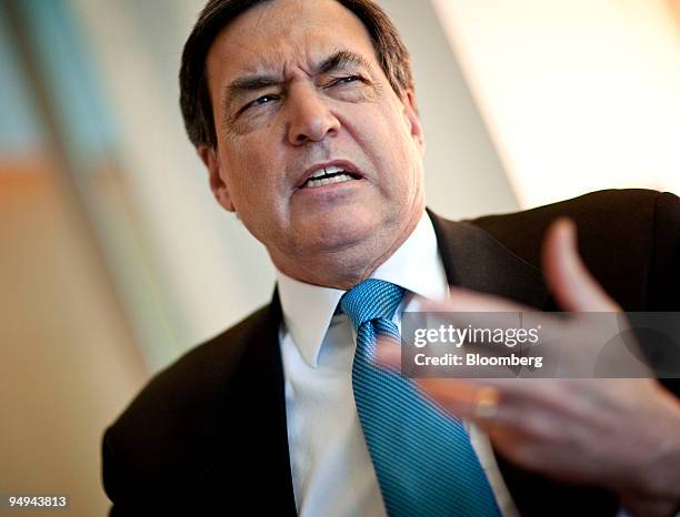 Jon Wellinghoff, acting chairman of the Federal Energy Regulatory Commission , speaks during an interview in Washington, D.C., U.S., on Tuesday,...