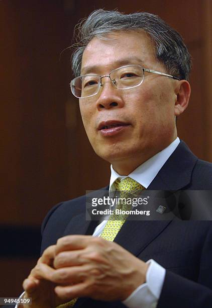 Yun Yong Ro, chief executive office of Industrial Bank of Korea, speaks during an interview in Seoul, South Korea, on Wednesday, Feb. 4, 2009....