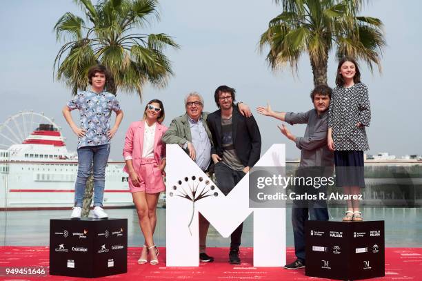 Actors Alejandro Serrano, Mariam Hernandez, Leo Harlem, director Dani de la Orden, Salvi Reina and Stephanie Gil attends 'El Mejor Verano de mi Vida'...