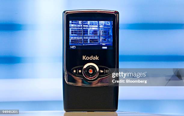 Kodak Zi6 Pocket Video Camera is displayed for a photograph in New York, U.S., on Thursday, Feb. 5, 2009.