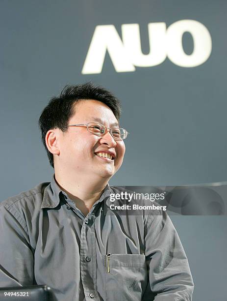 Andy Yang, chief financial officer of AU Optronics Corp., poses for a photograph at the company's headquarters in Hsinchu, Taiwan, on Wednesday,...