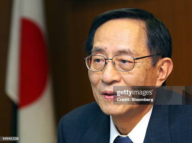 Hiroyuki Hosoda, secretary-general of the Liberal Democratic Party , speaks during an interview in Tokyo, Japan, on Wednesday, March 18, 2009....