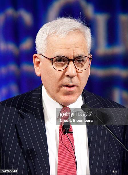 David Rubenstein, co-founder and managing director of The Carlyle Group, speaks at the DC Economic Club in Washington, D.C., U.S., on Tuesday, May...