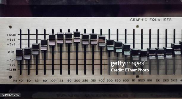 analog vintage graphic audio equalizer - scoring scale stock pictures, royalty-free photos & images