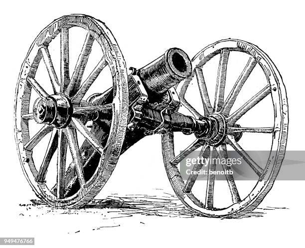 ilustraciones, imágenes clip art, dibujos animados e iconos de stock de cannon - civil war