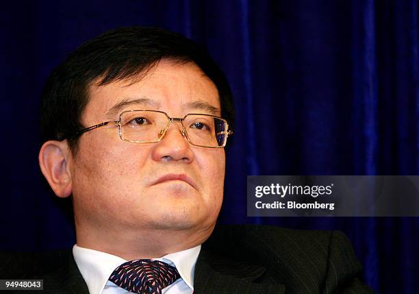 Xu Lejiang, chairman of Baosteel Group Corp., attends the Lujiazui Forum in Shanghai, China, on Saturday, May 16, 2009. Iron ore prices for supply to...