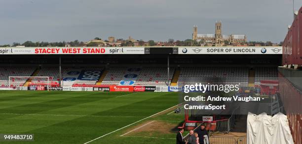 General view of Sincil Bank, home of Lincoln City prior to the Sky Bet League Two match between Lincoln City and Colchester United at Sincil Bank...