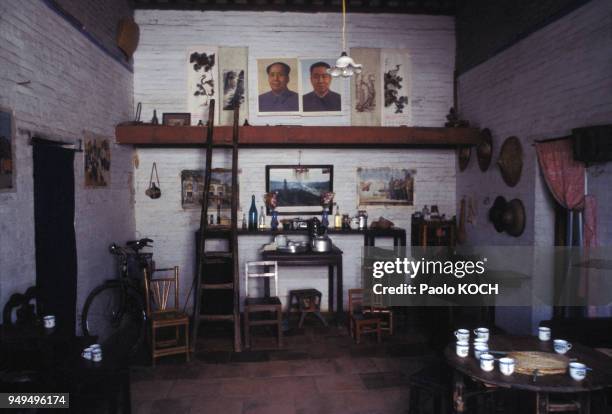 Intérieur d'une maison traditionnelle à Jiangmen, dans la province du Guangdong, Chine.