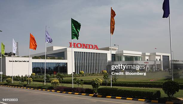 The Honda Siel Cars India Ltd. Production plant stands in Noida, India, on Thursday, March 12, 2009. India's industrial production fell for the third...