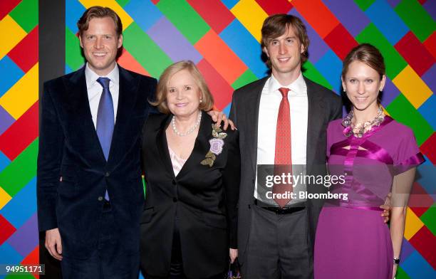 Sharon Rockefeller, president and chief executive officer of WETA Public Stations, second left, Jay Rockefeller, left, Justin Rockefeller, second...