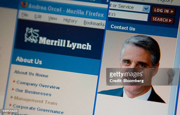 Screen grab image showing Andrea Orcel, an investment banker with Merrill Lynch & Co., posing for a portrait as seen on the Merrill Lynch website on...