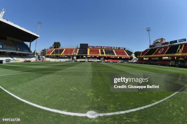 General view of Stadio Pino Zaccheria prior to the serie B match between Foggia Calcio and Bari FC at Stadio Pino Zaccheria on April 21, 2018 in...