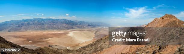 panorama from dantes view, viewpoint, death valley national park, panamint range behind, mojave desert, california, usa - panamint range stock pictures, royalty-free photos & images