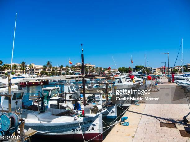 port with fishing boats, colonia de sant jordi, majorca, balearic islands, spain - sant jordi 2017 bildbanksfoton och bilder