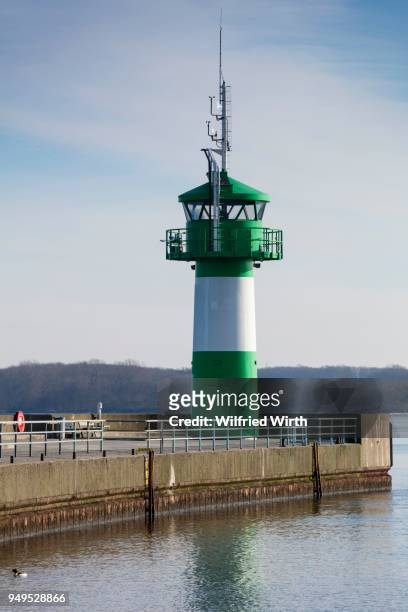 lighthouse, travemuende, luebeck, luebeck bay, schleswig-holstein, germany - travemuende stock pictures, royalty-free photos & images