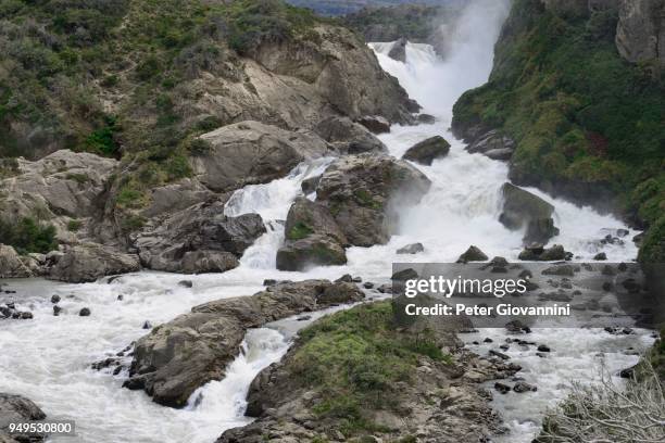 waterfall, salto rio ibanez, near puerto ingeniero ibanez, region de aisen, chile - ingeniero stock pictures, royalty-free photos & images