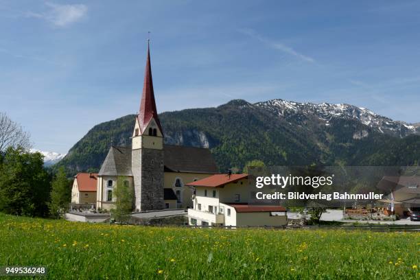 st. notburga pilgrimage church, eben am achensee, tyrol, austria - eben fotografías e imágenes de stock