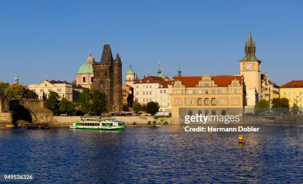 st. francis church, old town bridge tower and bedrich smetana museum, prague, czech republic - smetana museum stock pictures, royalty-free photos & images