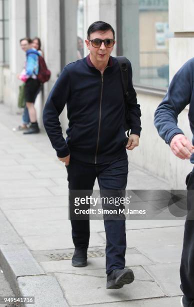 Marc Almond seen at the BBC on April 21, 2018 in London, England.