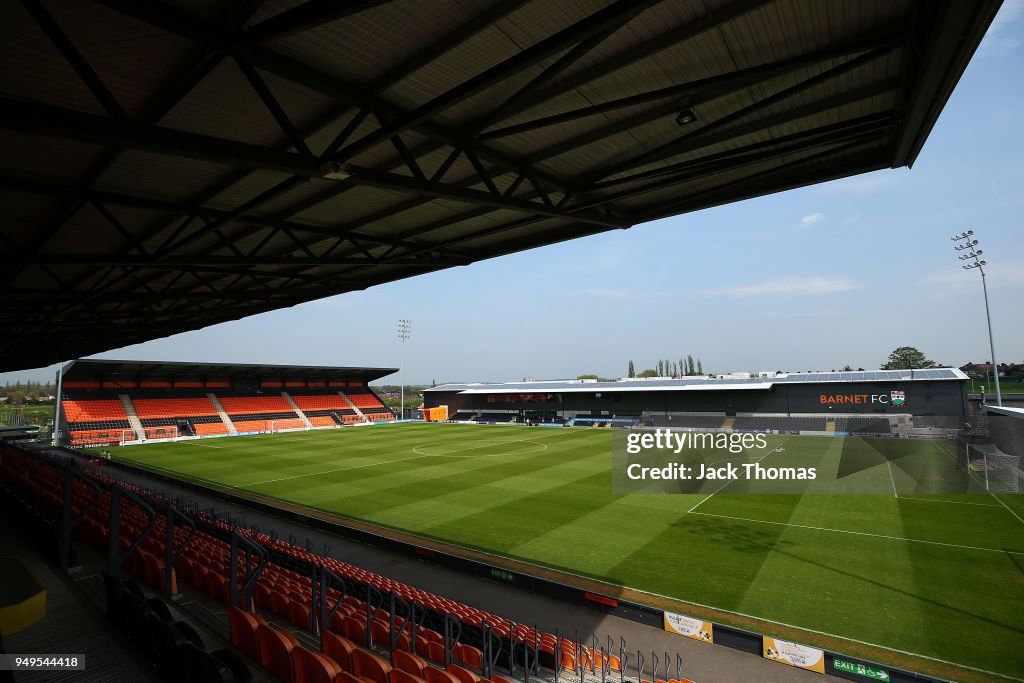 Barnet v Newport County - Sky Bet League Two