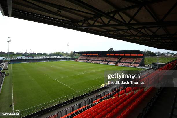 General view ahead of the Sky Bet League Two match between Barnet FC and Newport County at The Hive on April 21, 2018 in Barnet, England.