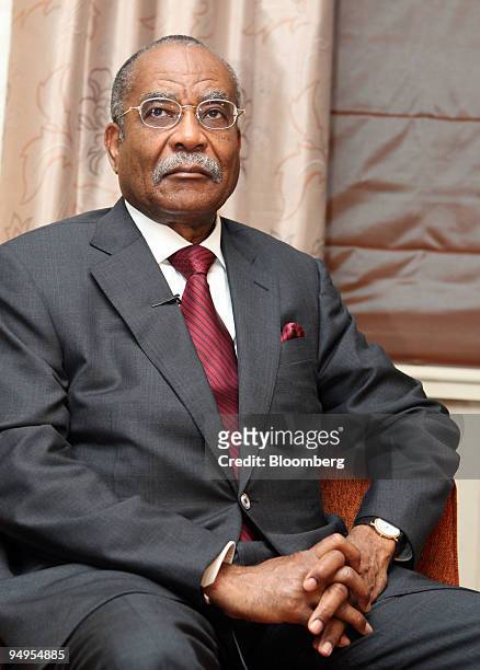 Jose Maria Botelho de Vasconcelos, Angola's oil minister and OPEC president, pauses in his hotel room prior to the 154th Organization of Petroleum...