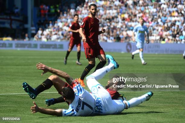 Mirco antenucci of Spal reacts during the serie A match between Spal and AS Roma at Stadio Paolo Mazza on April 21, 2018 in Ferrara, Italy.