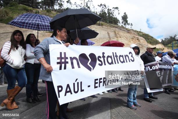 Tulcán, Carchi, Ecuador, . March for Peace on the border between Ecuador and Colombia. Journalists, authorities and citizens of the province of...