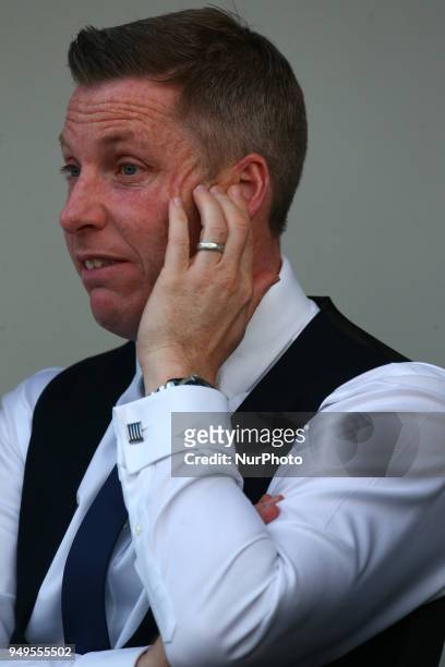 Neil Harris manager of Millwall during Championship match between Millwall against Fulham at The Den stadium, London England on 20 April 2018
