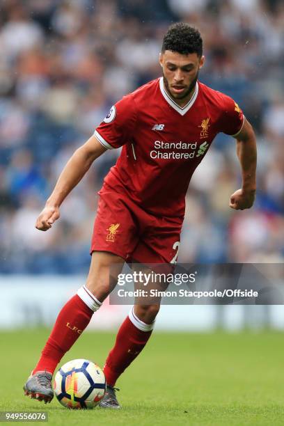 Alex Oxlade-Chamberlain of Liverpool in action during the Premier League match between West Bromwich Albion and Liverpool at The Hawthorns on April...