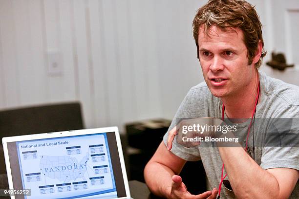 Tim Westergren, founder of Pandora Media Inc., speaks during an interview in San Francisco, California, U.S., on Monday, May 18, 2009. Pandora Media...