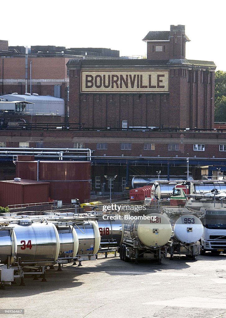 The Cadbury factory stands in the Bourneville village in Bir